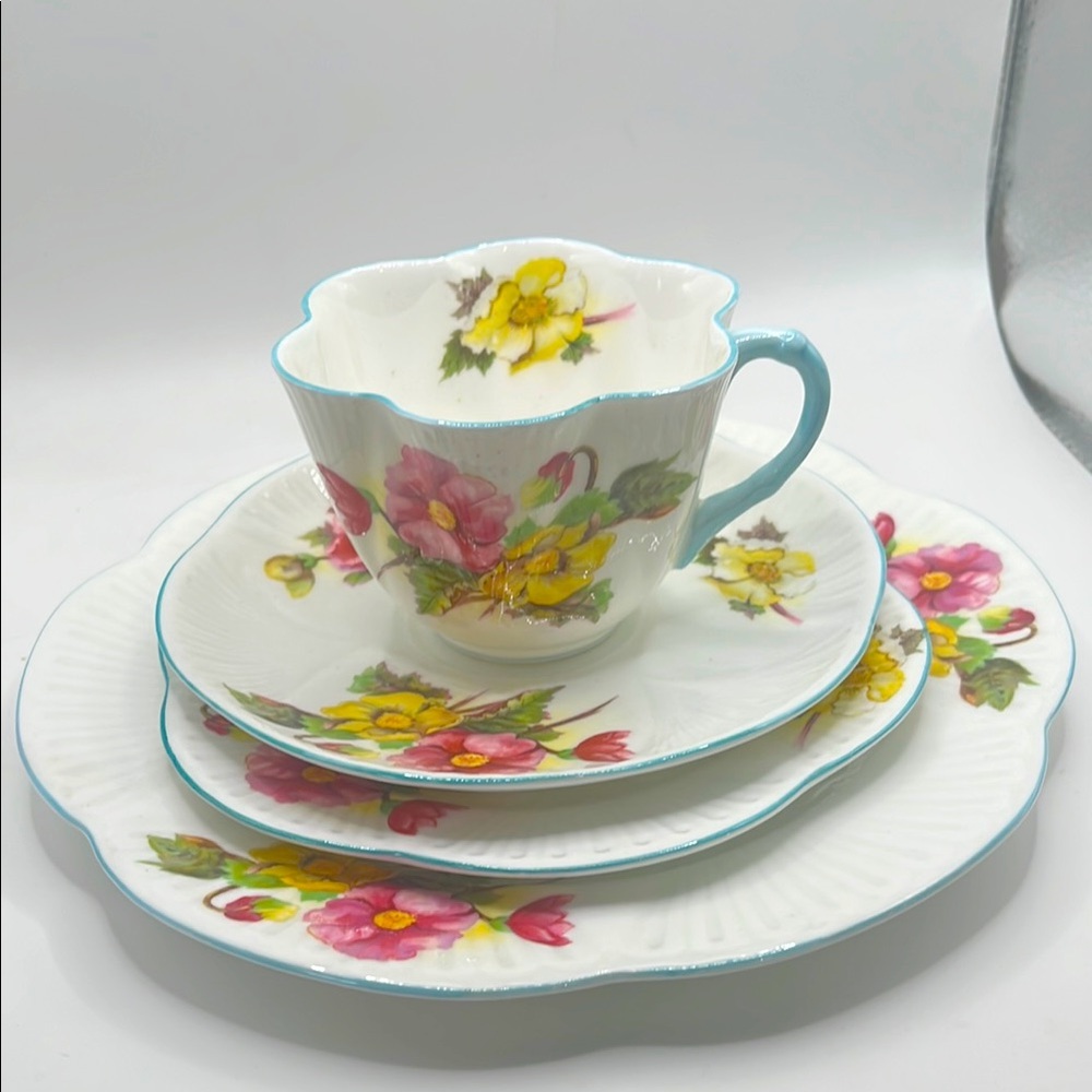 4 pcs set Shelley Begonia Pattern